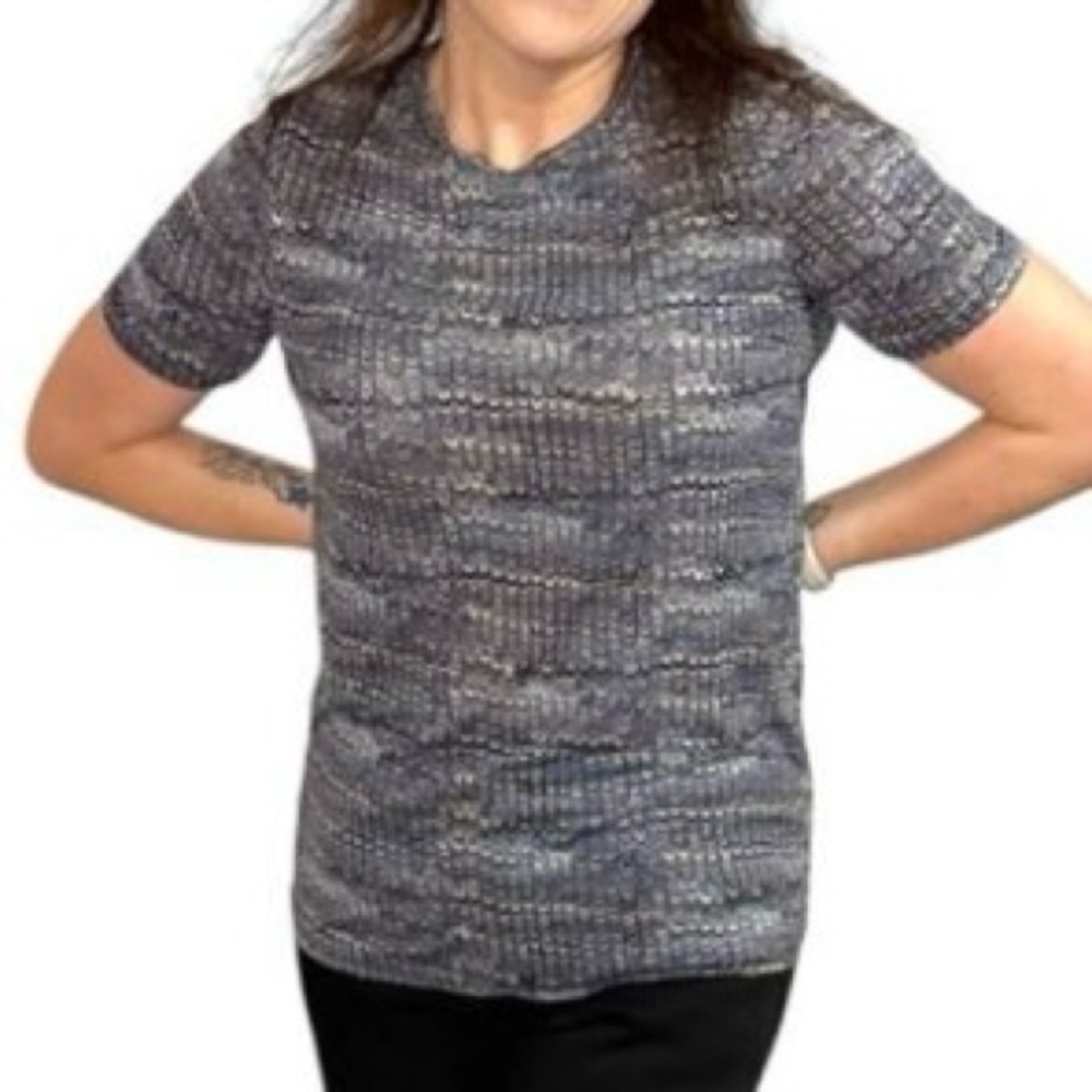 Tory Burch T-shirt- Gray - Silky Lightweight Cooling Fabric - XS - Like New
